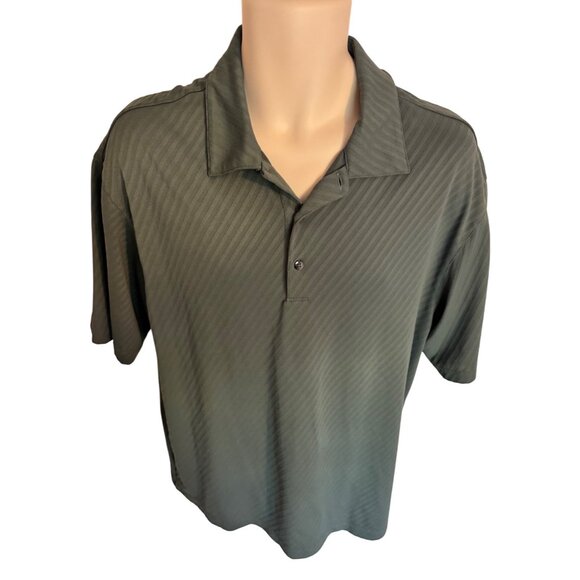 Tiger Woods Collection Size Medium Textured Green Nike Dry Fit Polo Men's Golf S - Picture 2 of 9